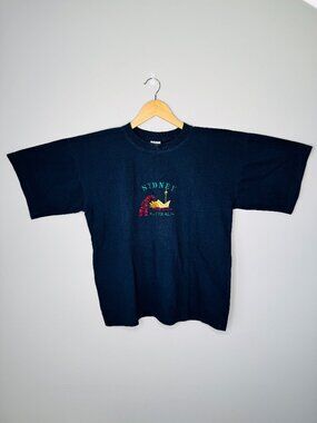Emu Short Sleeve Tshirt Unisex L Vintage Sydney Australia Embroidered Graphic Si